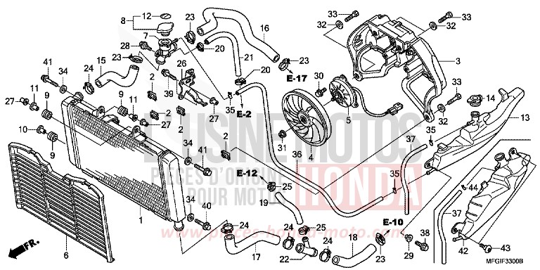 RADIATOR for CB600F Hornet PEARL SPRINT YELLOW (Y211) from 2011